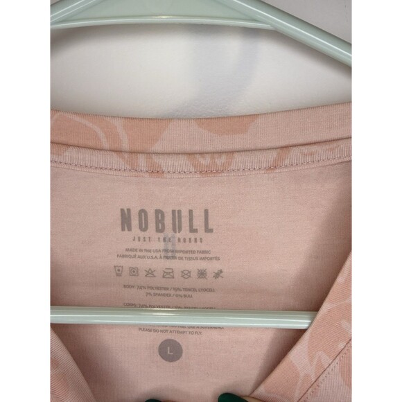 NoBull Cropped Muscle Tank Top Shirt Women’s Large Pink Floral CrossFit Gym New - Picture 5 of 7